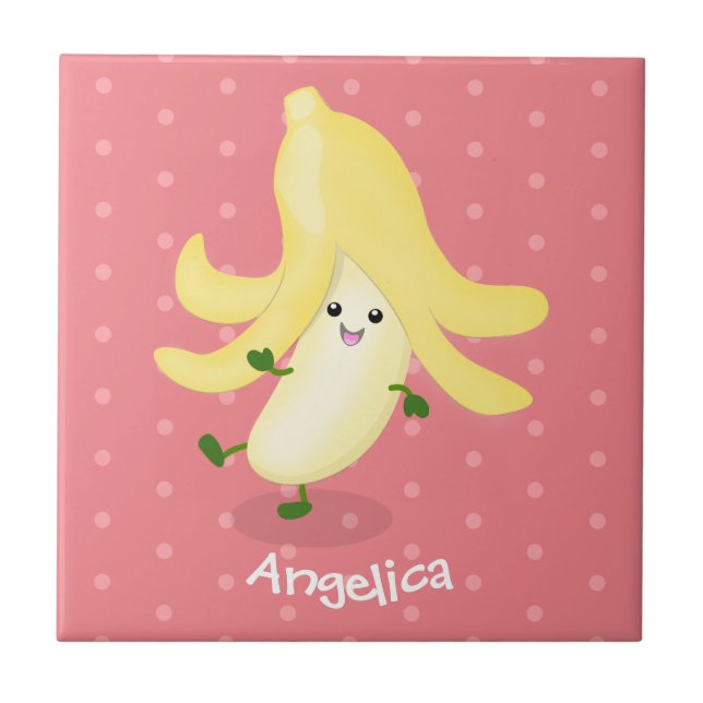 Azulejo Personalizado bananero Cute kawaii (Frente)