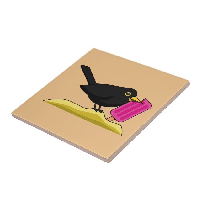 Azulejo Personalizado Blackbird come un helado (Lado)