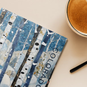 Azulejo Personalizado Blue Aspen Forest Colorado