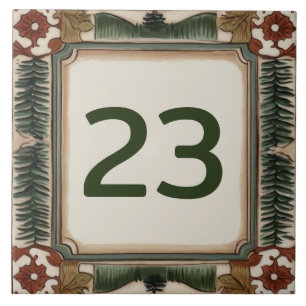 Azulejo Personalizado Casa Número Rótulo Plaque Forest Woo