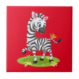 Azulejo Personalizado Cebra Bebé Cute-23960