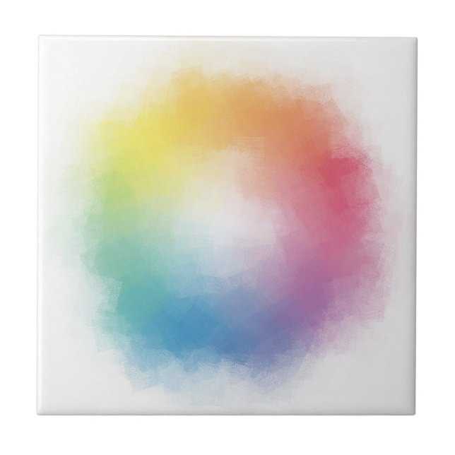 Azulejo Personalizado Colorido Resumen Elegante Plantilla  (Frente)