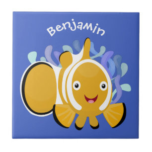 Azulejo Personalizado de anenoma de payaso alegre