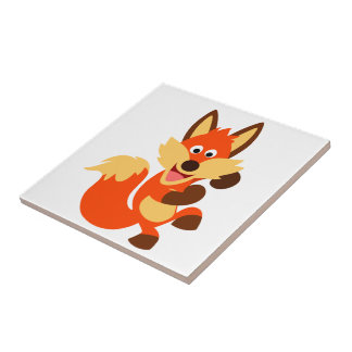Azulejo Personalizado de baile lindo Fox Tile