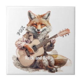 Azulejo Personalizado de Caricatura Animal Fox A musical