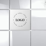 Azulejo Personalizado de círculo redondo - Empresa de marc<br><div class="desc">Diseñe el logotipo de su personalizado de cerámica con esta plantilla editable,  con el logotipo redondeado. Añade fácilmente tu logotipo haciendo clic en la opción "personalizar".</div>