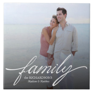 Azulejo Personalizado de familia foto mosaico de cerámica