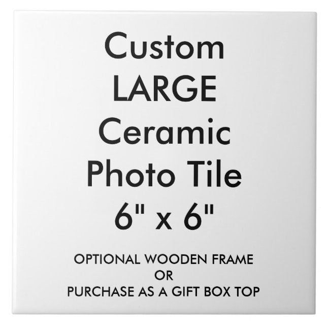 Azulejo Personalizado de gran tamaño de foto de cerámica T (Frente)