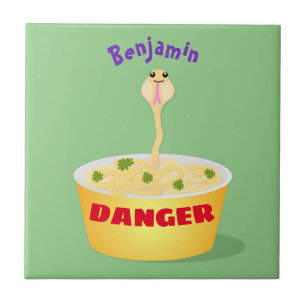 Azulejo Personalizado de serpientes de fideos de pelo hues