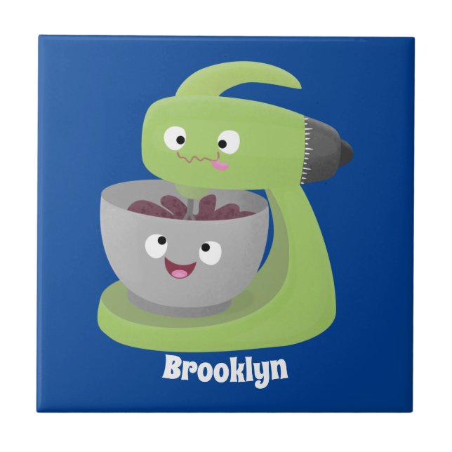 Azulejo Personalizado de utensilios de cocina para mezclad (Frente)