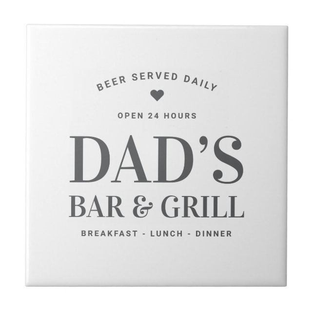 Azulejo Personalizado del Dad’s Bar & Grill (Frente)