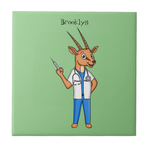 Azulejo Personalizado del médica del antílope de Gemsbok