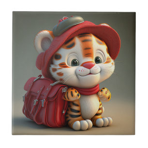 Azulejo Personalizado del tigre del bebé-76775
