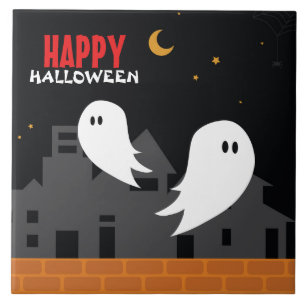 Azulejo Personalizado fantasmal de Halloween
