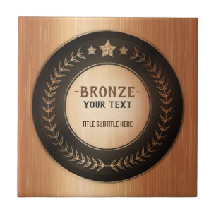 Azulejo PERSONALIZADO IMPRIMIR DIY MEDAL Campeón de bronce