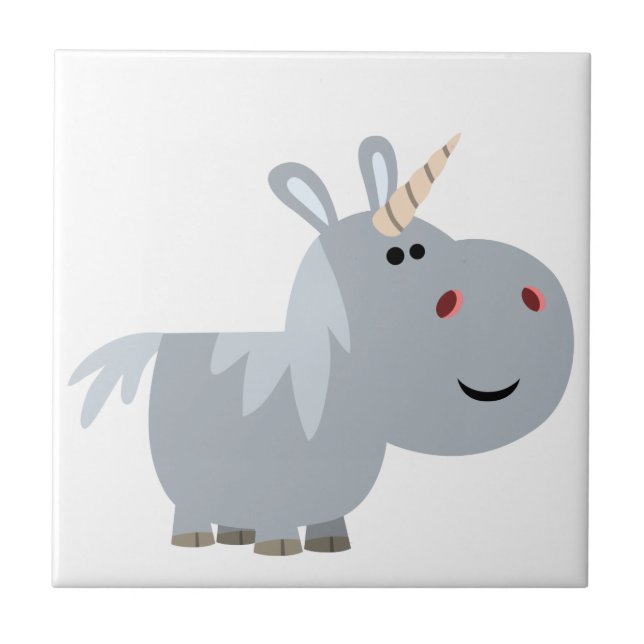 Azulejo Personalizado inescrutable Unicorn Tile (Frente)