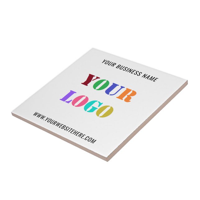 Azulejo Personalizado Logotipo de la empresa Textos Regalo (Lado)