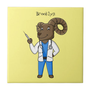 Azulejo Personalizado médica ilustracion de ovino de Bigho