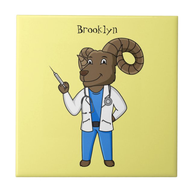 Azulejo Personalizado médica ilustracion de ovino de Bigho (Frente)