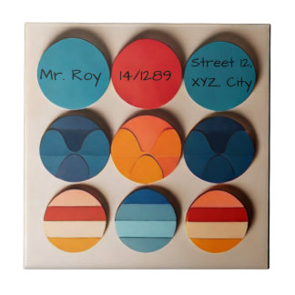 Azulejo Personalizado Placa doméstica Geométrica moderna d