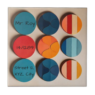 Azulejo Personalizado Placa doméstica Geométrica moderna d