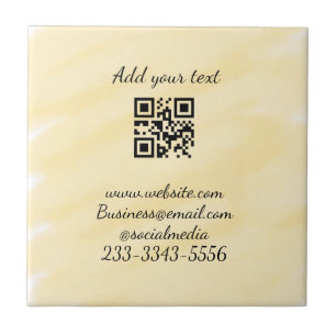 Azulejo personalizado simple código QR agregar su nombre t