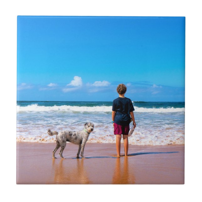 Azulejo Personalizado Tu Regalo De Tile De Cerámica Fotogr (Frente)