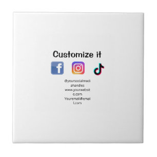 Azulejo Personalízalo agregar sitio web de redes sociales