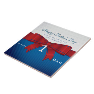 Azulejo Personalizar al papá número uno en mi mundo