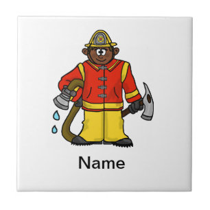 Azulejo ¡Personalizar de Trivet del bombero (piel de