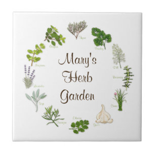 Azulejo Personalizar Tu Jardín Herb Tile