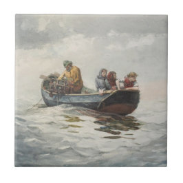 Azulejo Pesca de cangrejo (por Winslow Homer)