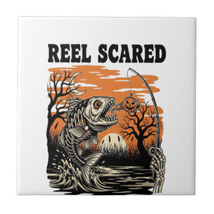 Azulejo Pesca de Halloween para niños pequeños