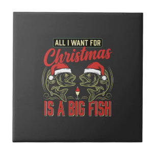 Azulejo Pesca de Navidad Gran Pez Fiesta