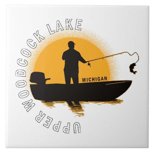 Azulejo Pesca en Lago Michigan (Frente)