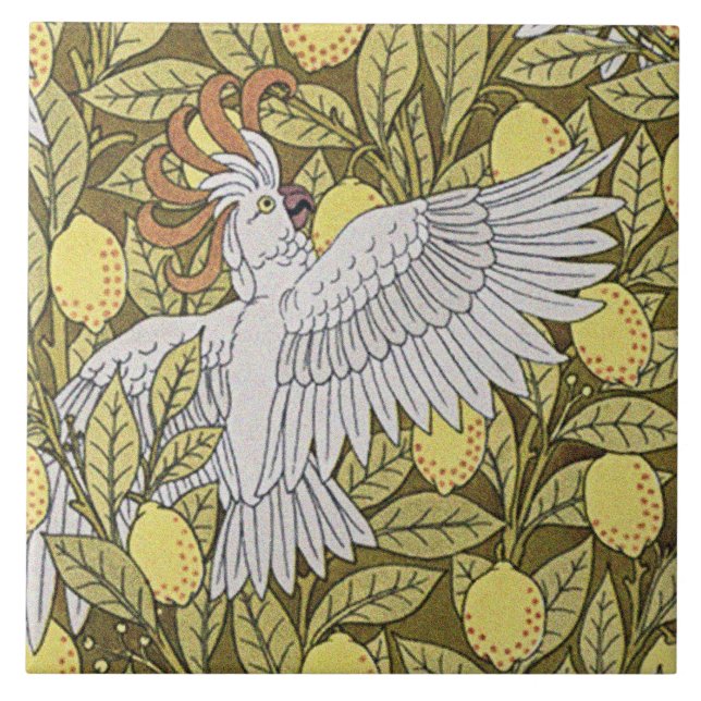 Azulejo Pescado azul, Cockatoos y Lemones