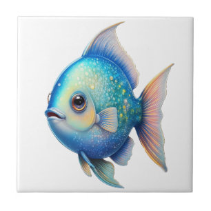 Azulejo Pescado de espuma verde