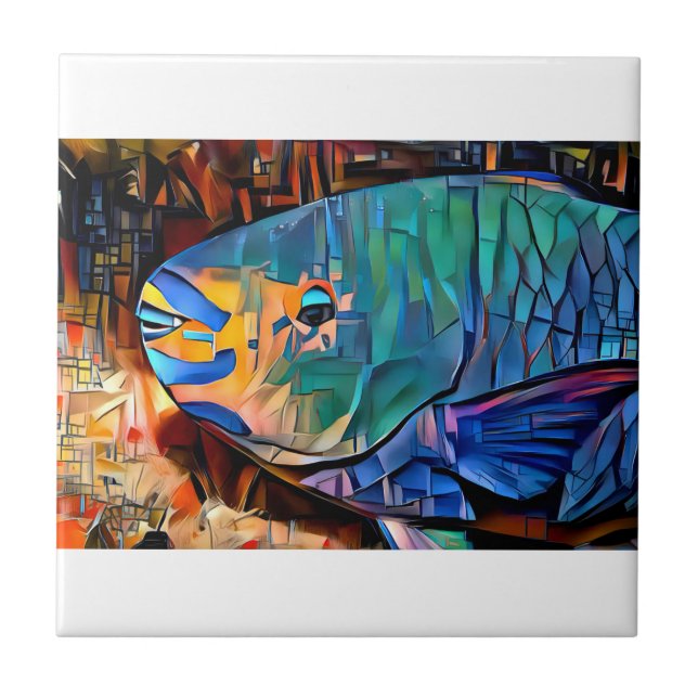 Azulejo Pescado De Pescado Pescado Cerámico Tile (Frente)