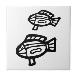 Azulejo Pescado, dibujo australiano (aborigen)