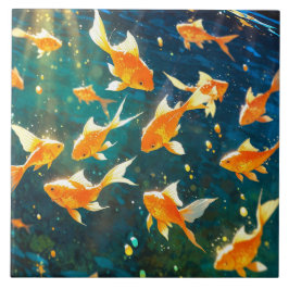 Azulejo Pescado dorado Tile cerámico