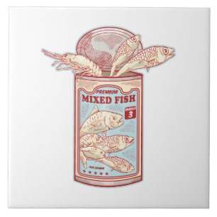Azulejo Pescado graciosamente enlatado