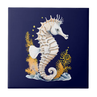 Azulejo Pescado marino caballito de mar temática de playa 