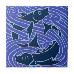 Azulejo Pescado Negrita Natación Océano Pesca Azul