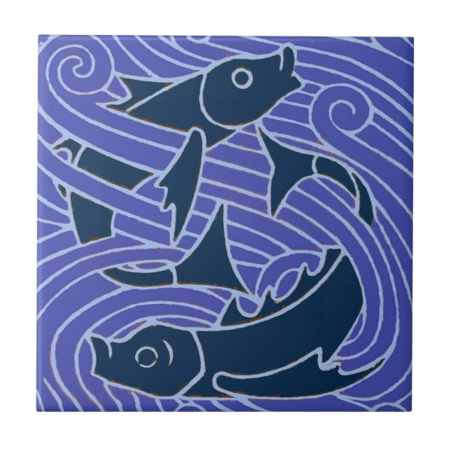 Azulejo Pescado Negrita Natación Océano Pesca Azul (Frente)
