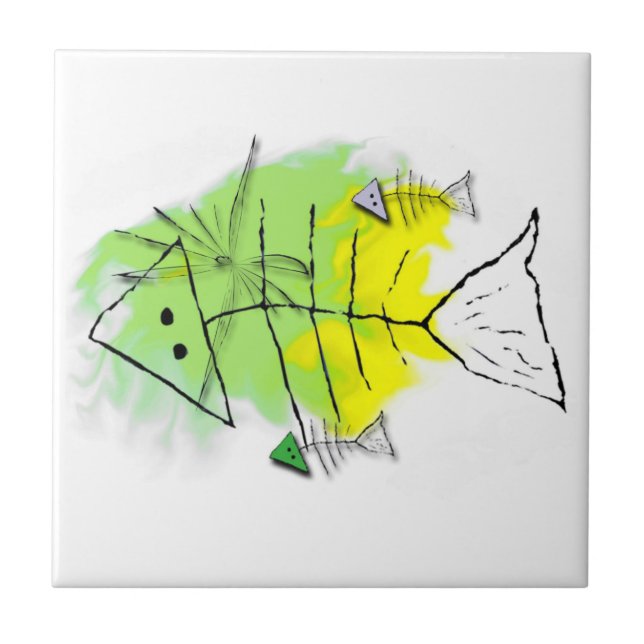 Azulejo Pescado Primitivo Tile (Frente)