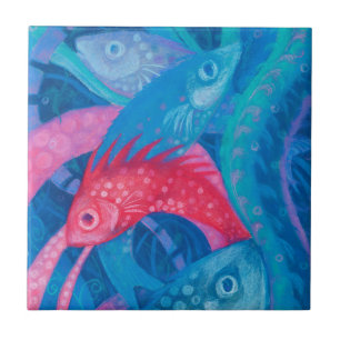 Azulejo Pescado rosa Algas marinas Océanos Animales submar