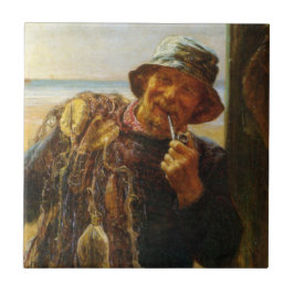 Azulejo Pescador jovial (por Frederick Morgan)