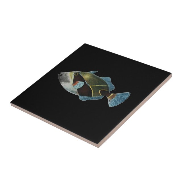 Azulejo Pescados hawaianos del estado - (Lado)