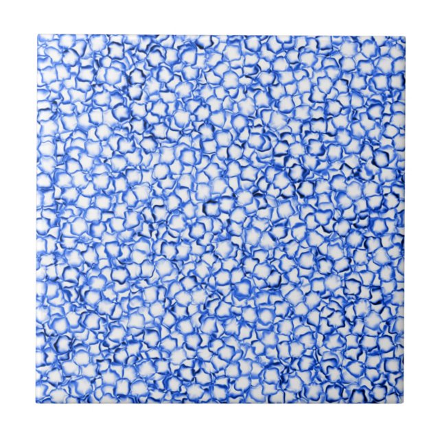 Azulejo Petales azules generados por computadora (Frente)