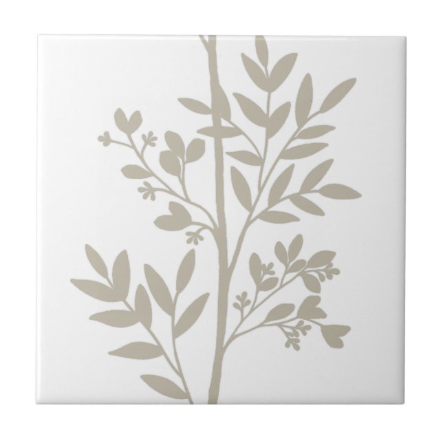 Azulejo Pétalos de ensueño en ramas Flores blancas L (Frente)